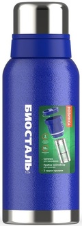 Biostal Охота (1 литр), 2 чашки, с ситечком, синий (NBR-1000Z-B)