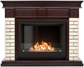 Firelight BFP/ P-2520 с порталом Bricks 25 камень бежевый, шпон темный дуб