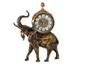 Virtus TABLE CLOCK AFRICAN ELEPHANT ENG. ANTIQUE BRONZE