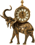 Virtus TABLE CLOCK AFRICAN ELEPHANT ENG. ANTIQUE BRONZE