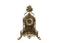 Virtus TABLE CLOCK CATHEDRAL FLOWERS ANTIQUE BRONZE