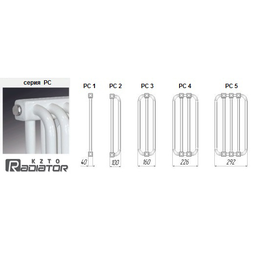 Радиатор отопления КЗТО PC 4-300-29, цвет белый - фото 2