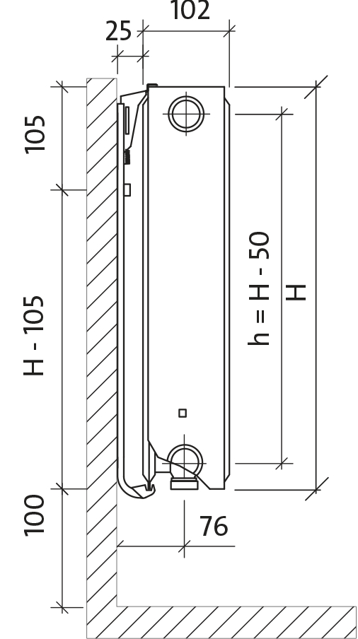 Стальной панельный радиатор Тип 22 Purmo CV22 300x400 - 384 Вт, цвет белый - фото 2