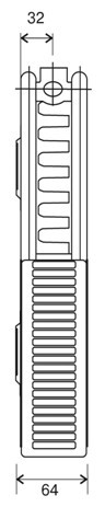 Стальной панельный радиатор Тип 21 Kermi FKO 12 500x600, цвет белый - фото 5