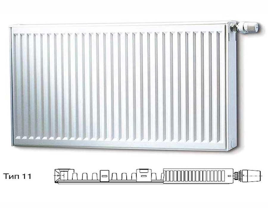 Стальной панельный радиатор Тип 11 Buderus Радиатор K-Profil 11/600/500 (48) (C), цвет белый Buderus Радиатор K-Profil 11/600/500 (48) (C) - фото 1