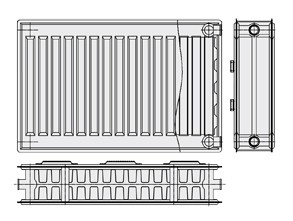 Стальной панельный радиатор Тип 22 AXIS V 22 0304 (551 Вт) радиатор отопления, цвет белый AXIS V 22 0304 (551 Вт) радиатор отопления - фото 4