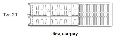 Стальной панельный радиатор Тип 33 Buderus Радиатор VK-Profil 33/400/600, re (18) (C), цвет белый Buderus Радиатор VK-Profil 33/400/600, re (18) (C) - фото 3