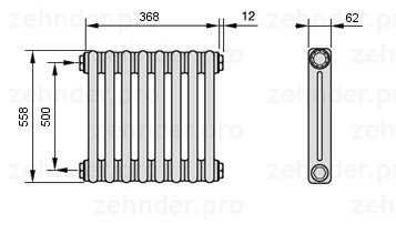 

Радиатор отопления Zehnder, Белый, Zehnder 3057/8