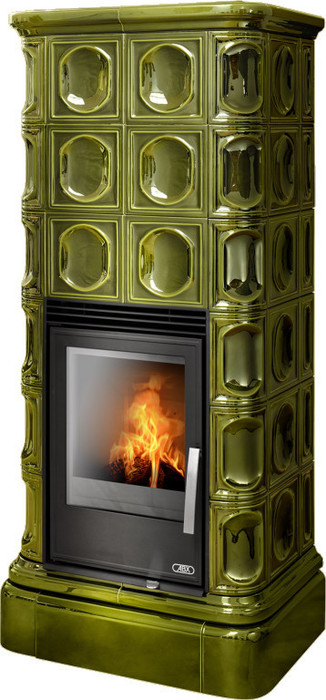 Дровяная печь ABX KALEDONIE KPI (6,9 кВт в воду), зеленая печь камин abx helvetia kpi с теплообменником зеленый