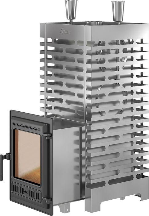 

Дровяная печь 30 кВт ASTON, Серый, ASTON 30 INOX (320) Long