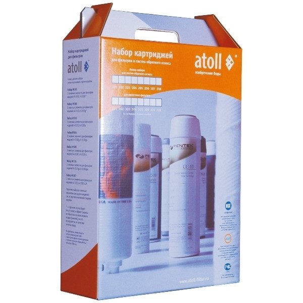 Набор фильтрующих элементов Atoll набор №309 комплект картриджей atoll набор 102 патриот