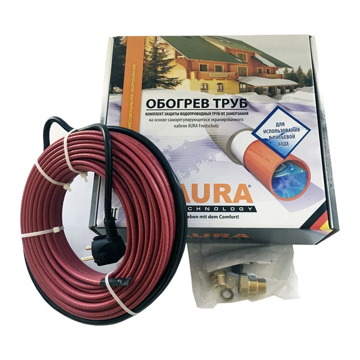 Антиобледенение Aura FS INSIDE 10- 1 кабель греющий для труб с питьевой водой selftec selftec dw 150 вт 15 м с муфтой для ввода в трубу selftec 10 15