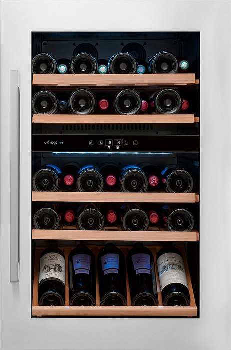 Встраиваемый винный шкаф 51-100 бутылок Avintage алюминиевый прямой встраиваемый профиль apeyron анодированный серебро 2 м 3010 08 02