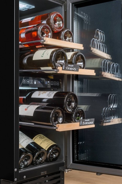 Встраиваемый винный шкаф 22-50 бутылок Avintage AVU27TDZB1, цвет черный - фото 5