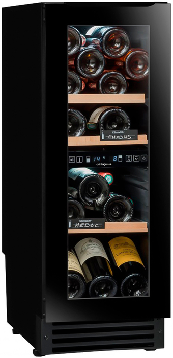 Встраиваемый винный шкаф 22-50 бутылок Avintage AVU27TDZB1, цвет черный - фото 1