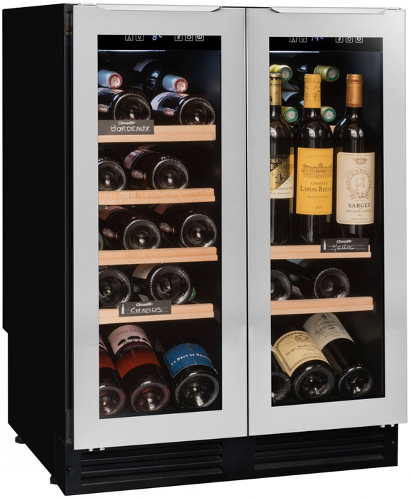 Встраиваемый винный шкаф 22-50 бутылок Avintage AVU48DPX1, цвет черный