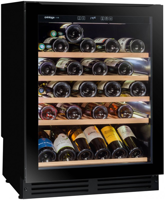 Встраиваемый винный шкаф 51-100 бутылок Avintage AVU51TB1, цвет черный