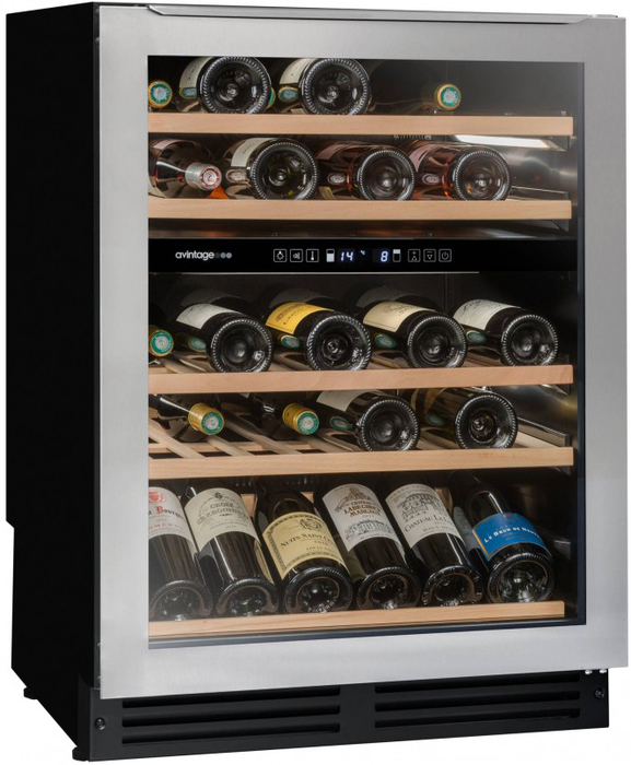 Встраиваемый винный шкаф 51-100 бутылок Avintage AVU54TDZX1, цвет черный