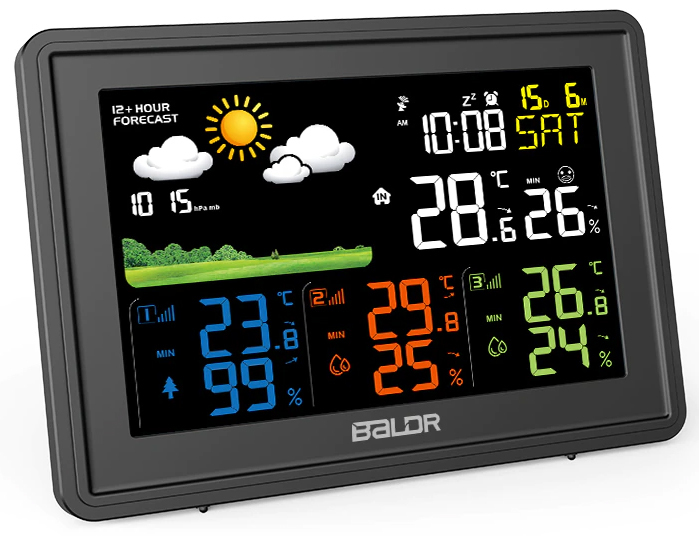 Цифровая метеостанция BALDR кондитерская упаковка с окном белая 21 х 21 х 10 см