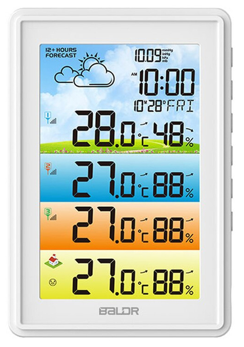 Цифровая метеостанция BALDR упаковка под 9 капкейков с окном белая 25 х 25 х 10 см