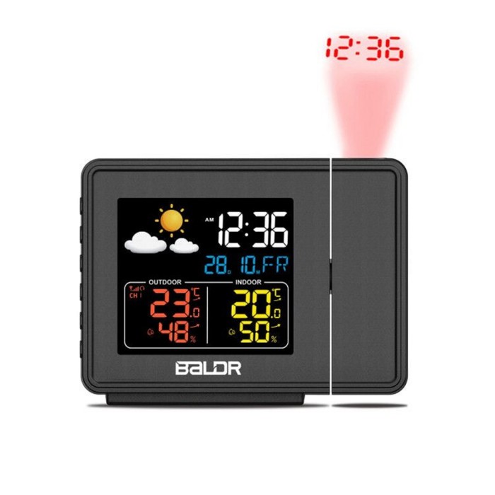Проекционные часы BALDR гигрометр термометр сенсорный с часами и будильником 1260g