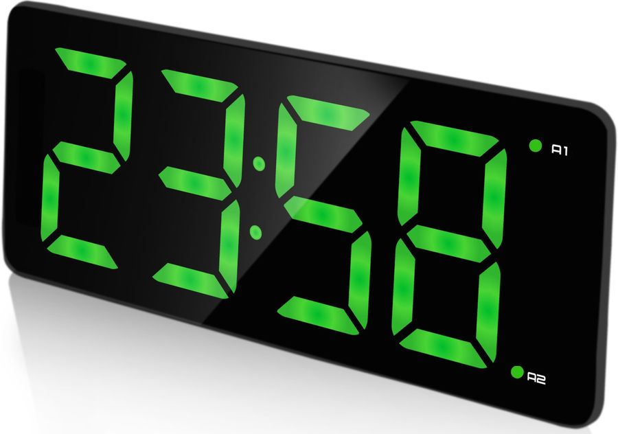 Проекционные часы BVItech часы электронные настенные с будильником 33 7 х 11 4 х 4 5 см красные цифры