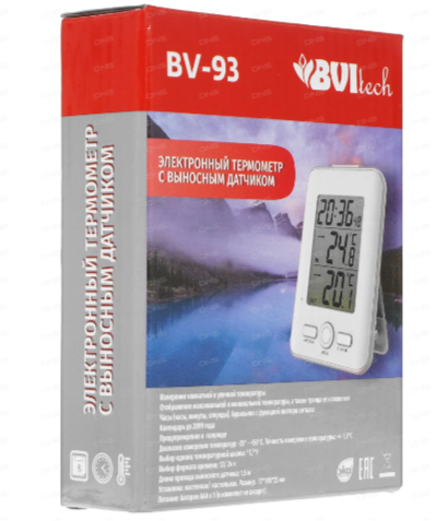 Цифровая метеостанция BVItech BV-93, цвет белый - фото 9