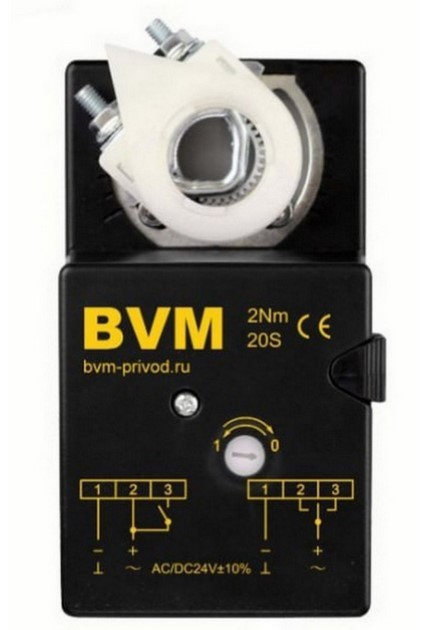 Электропривод BVM TM24-2, размер 12x12