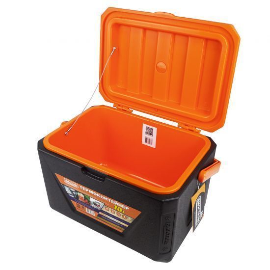 Изотермический контейнер (термобокс) Biostal (10 л) серый/оранжевый Biostal (10 л) серый/оранжевый - фото 6