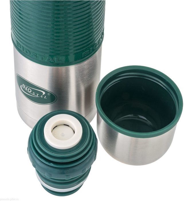 Термос Biostal Fler (0,75 литра) с силиконовой вставкой - зеленый Biostal Fler (0,75 литра) с силиконовой вставкой - зеленый - фото 4