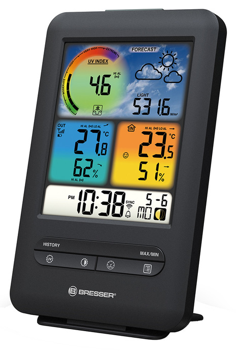 Цифровая метеостанция Bresser 4 в 1 Wi-Fi с UV-датчиком и цветным дисплеем (75700) Bresser 4 в 1 Wi-Fi с UV-датчиком и цветным дисплеем (75700) - фото 2