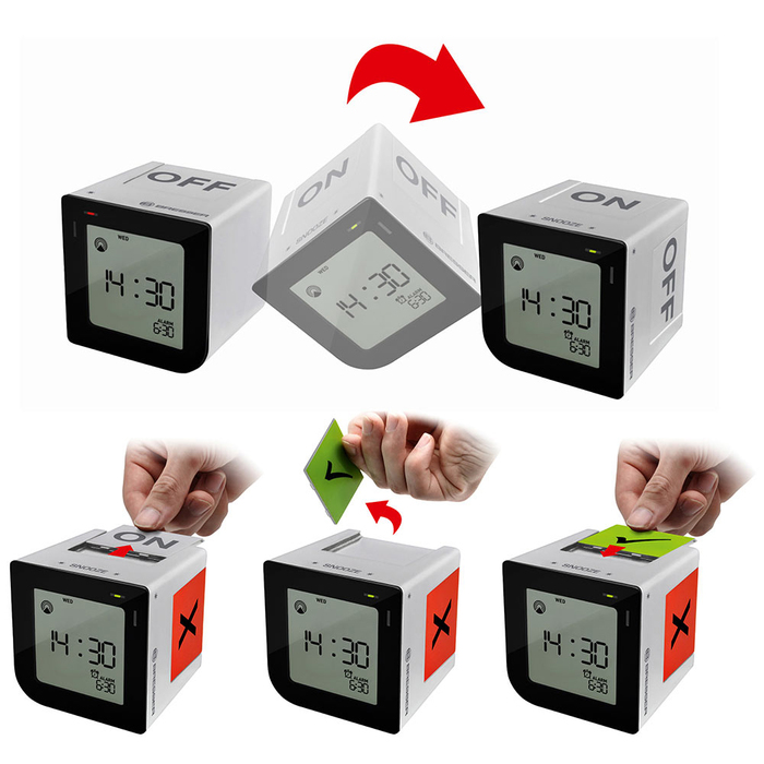Проекционные часы Bresser FlipMe Alarm Clock (серебристые) Bresser FlipMe Alarm Clock (серебристые) - фото 4