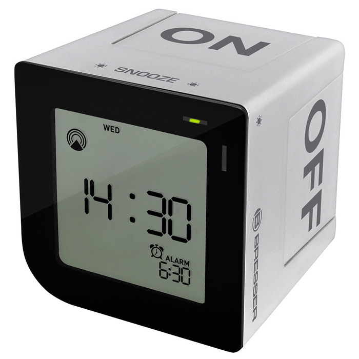 Проекционные часы Bresser FlipMe Alarm Clock (серебристые) Bresser FlipMe Alarm Clock (серебристые) - фото 1