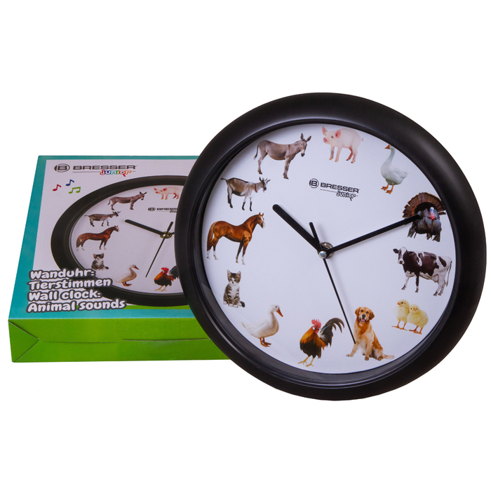 Проекционные часы Bresser Junior 25 см с животными - фото 2