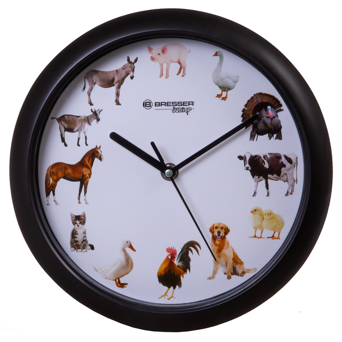 Проекционные часы Bresser Junior 25 см с животными - фото 1