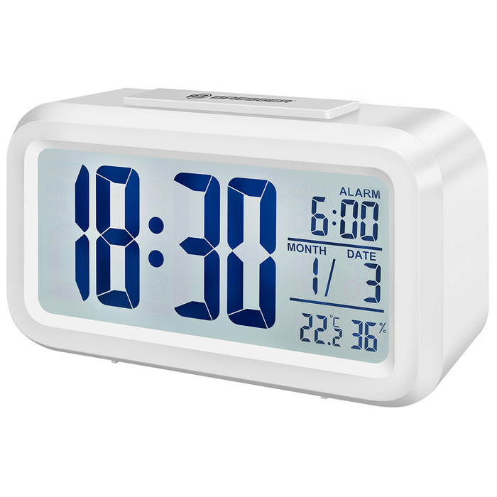 Проекционные часы Bresser MyTime Duo LCD (белые)