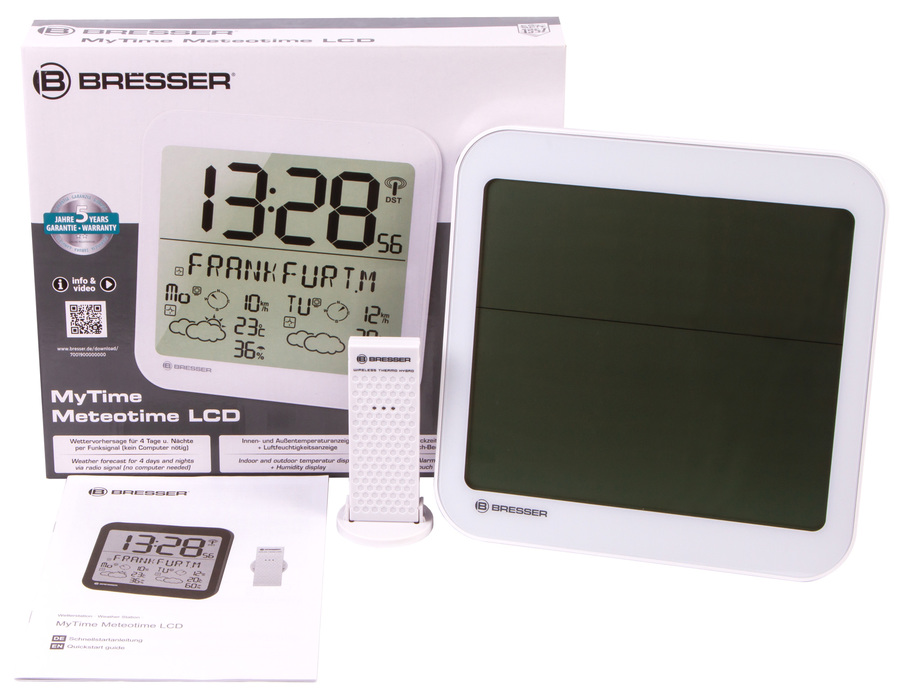 Проекционные часы Bresser MyTime Meteotime LCD, белые - фото 3