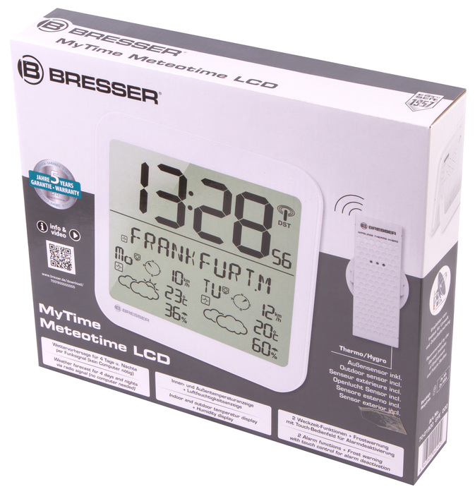 Проекционные часы Bresser MyTime Meteotime LCD, белые - фото 10