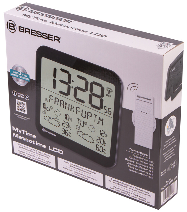 Проекционные часы Bresser MyTime Meteotime LCD, черные - фото 10