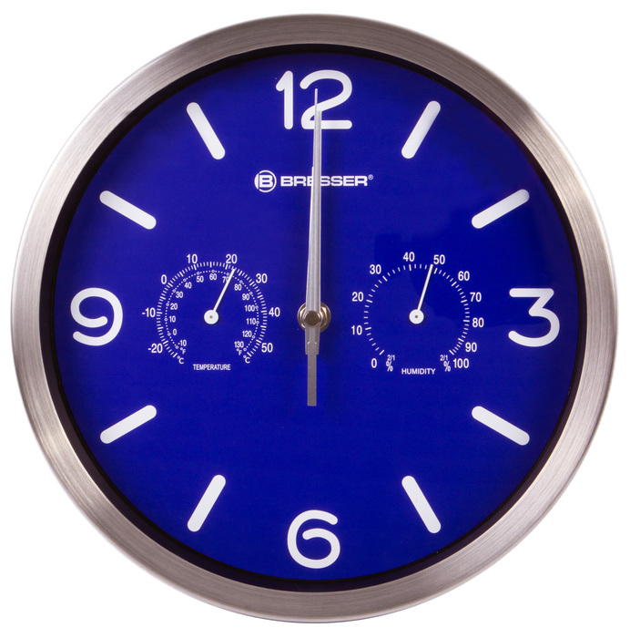 Проекционные часы Bresser MyTime ND DCF Thermo/Hygro, 25 см, синие Bresser MyTime ND DCF Thermo/Hygro, 25 см, синие - фото 1