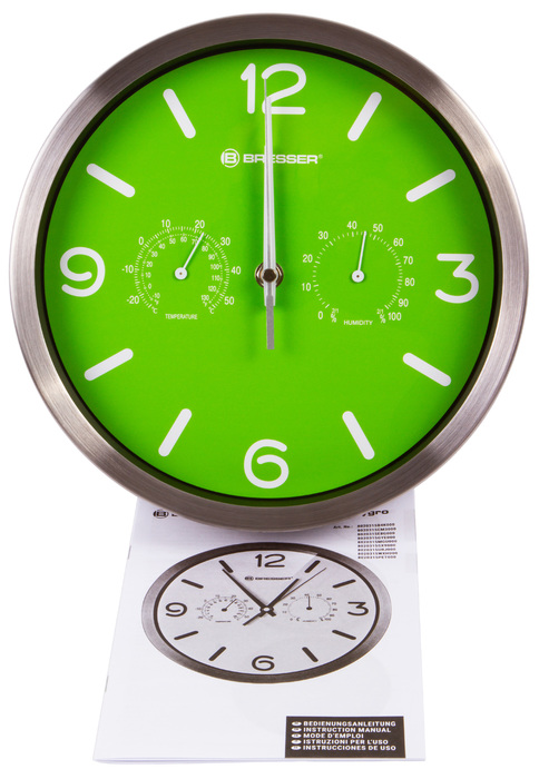 Проекционные часы Bresser MyTime ND DCF Thermo/Hygro, 25 см, зеленые Bresser MyTime ND DCF Thermo/Hygro, 25 см, зеленые - фото 3