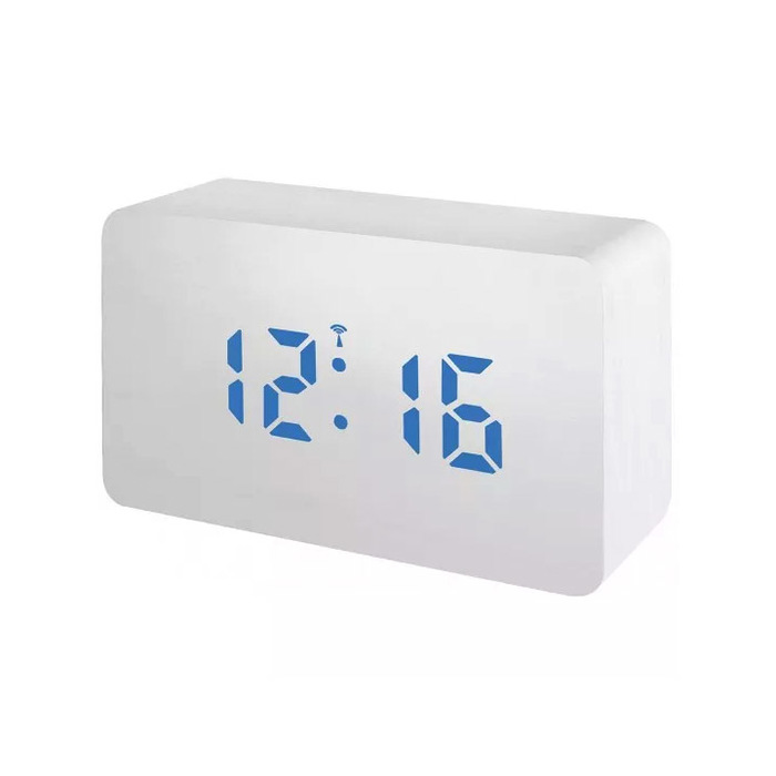Проекционные часы Bresser MyTime W Color LED Blue, белые - фото 1