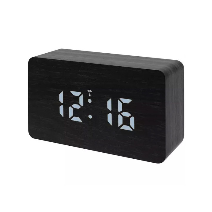 Проекционные часы Bresser MyTime W Color LED White, черные - фото 1