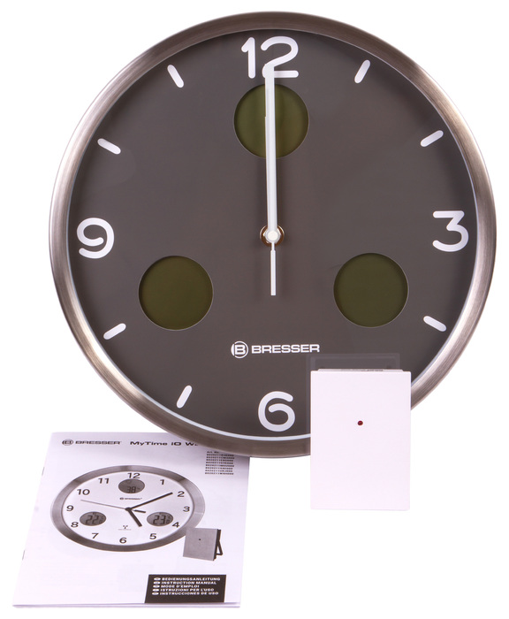 Проекционные часы Bresser MyTime io NX Thermo/Hygro, 30 см, серые Bresser MyTime io NX Thermo/Hygro, 30 см, серые - фото 3