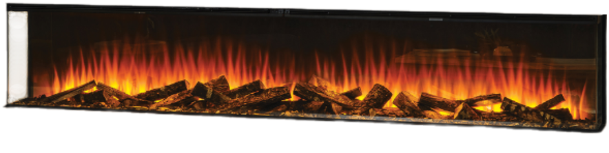 Линейный электрокамин British Fires New Forest 2400 with Deluxe Real logs