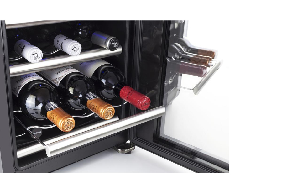 Отдельностоящий винный шкаф 12-21 бутылка CASO WineCase Red 12, цвет черный - фото 2
