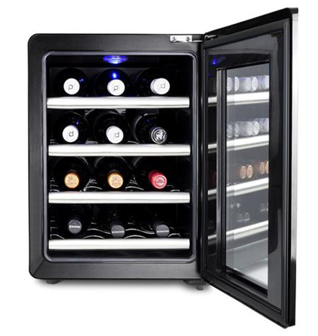 Отдельностоящий винный шкаф 12-21 бутылка CASO WineCase Red 12, цвет черный - фото 3