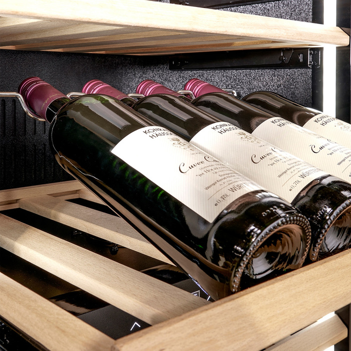 Отдельностоящий винный шкаф 22-50 бутылок CASO WineDeluxe WD 41, цвет черный - фото 3