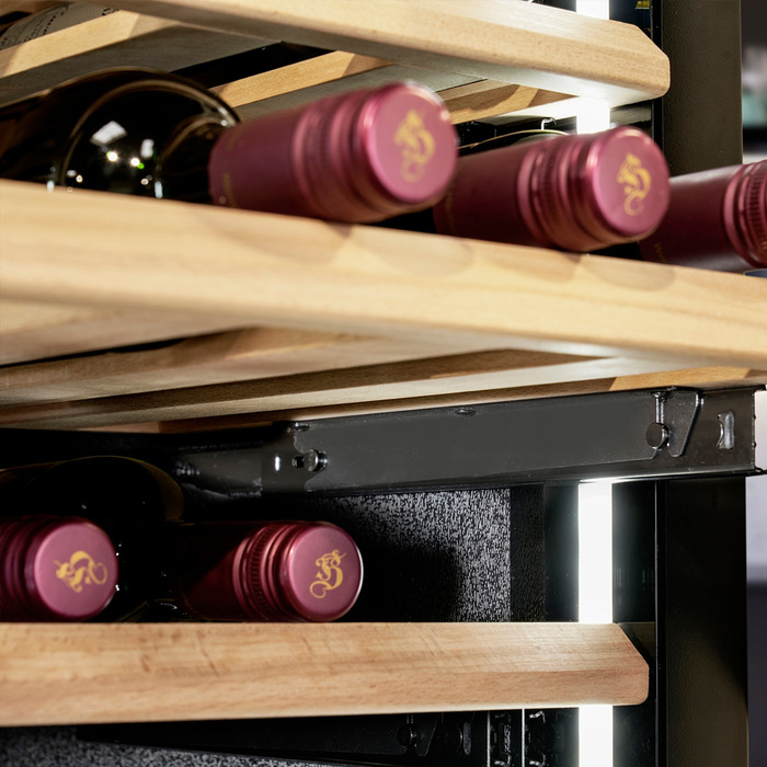Отдельностоящий винный шкаф 22-50 бутылок CASO WineDeluxe WD 41, цвет черный - фото 4