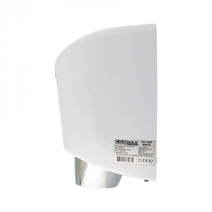 Электрическая сушилка для рук CONNEX HD-1200 WHITE, цвет белый - фото 2